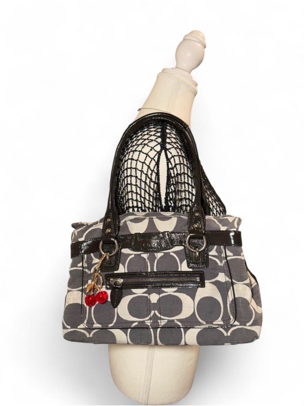 COACH Penelope Signature Gray satchel